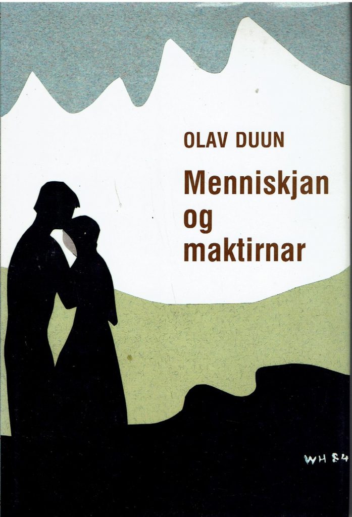 Omslag: Menniskjan og maktirnar (Duun på færøyisk!)