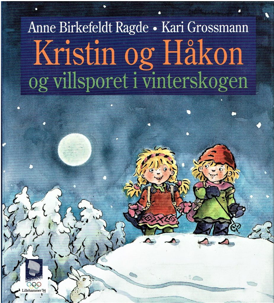 Omslag: Kristin og Håkon og villsporet i vinterskogen