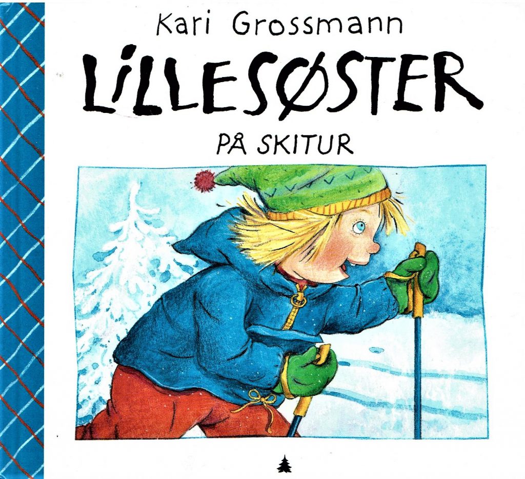 Omslag: Lillesøster på skitur