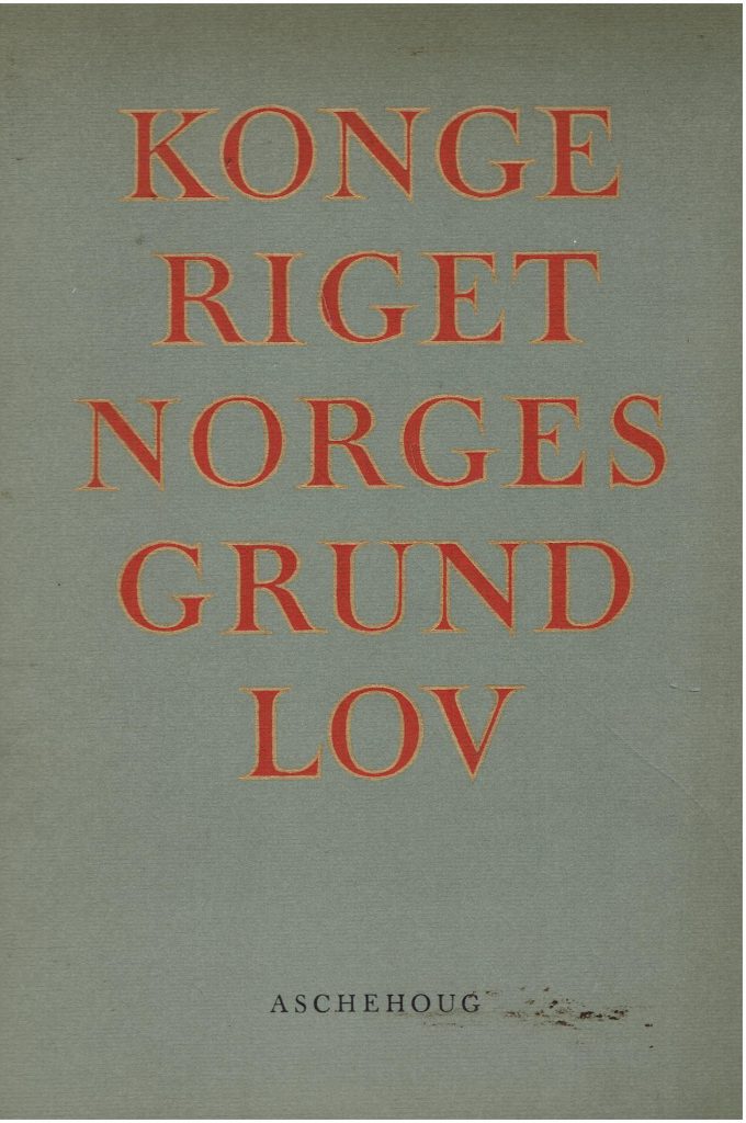 Omslag: Kongeriget Norges Grundlov