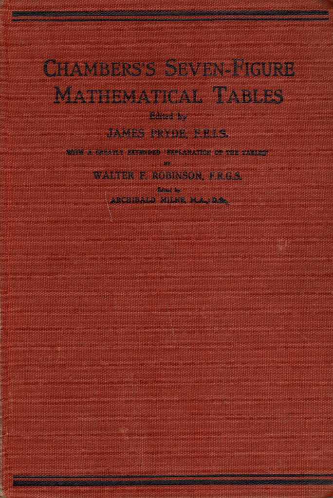Omslag: Chambers´s seven-figure Mathematical Tables